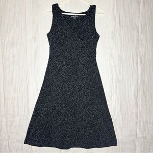 Eddie Bauer Aster Crossover Tank Dress Gray Floral Paisley Sleeveless Stretch XS